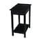 International Concepts Rectangle Narrow End Table, 22 W, 14 L, 25 in H, Wood, Black OT46-2214 - alternate 1